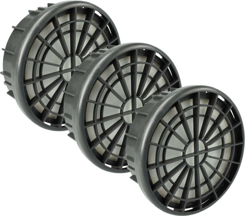 vhbw 3x Staubsaugerfilter Ersatz für Nilfisk 107402902 für Staubsauger - HEPA-Filter Schwarz Weiß