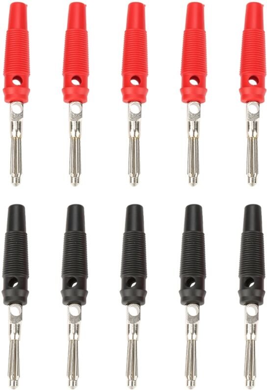 P3008 Packung mit 10 4-mm-Bananensteckern für Lautsprecherverstärker-Testspitzen