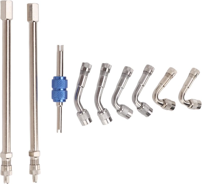 Jeffergarden Ventilschaftverlängerungen aus Metall, 45 90 135 Grad, Reifen-Doppelverlängerungsadapter für Autos, Pickups...