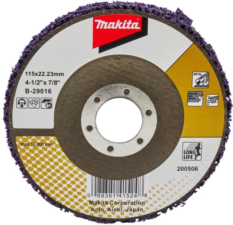 Makita Reinigungsscheibe Longlife 1 Stk. • 115 mm • 22,23 mm • Longlife • Lila • Glasfaser