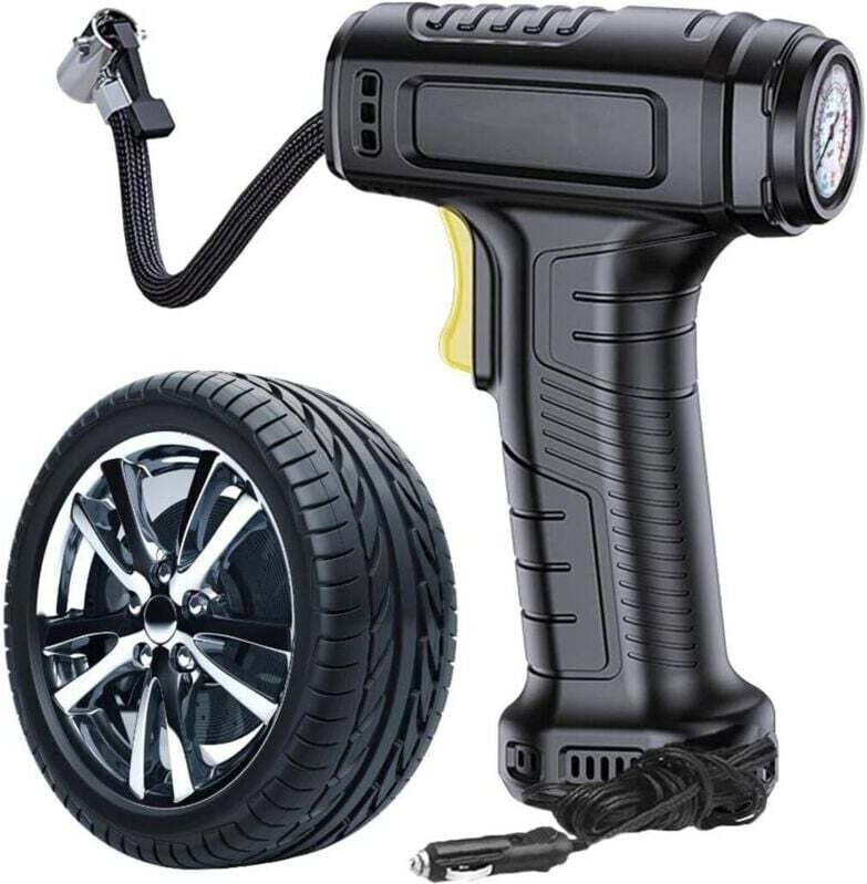 Vtizikl Pompe de pneu Pompe de voiture Inflateur de pneu 12V DC Pompe de pneu de voiture filaire gonflage rapide gonflab...