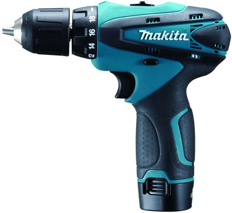 Makita Werkzeug - 10,8V Akku-Bohrschrauber, 2x Li-Ion Akku 1,3 Ah, Ladegerät DF330DWE