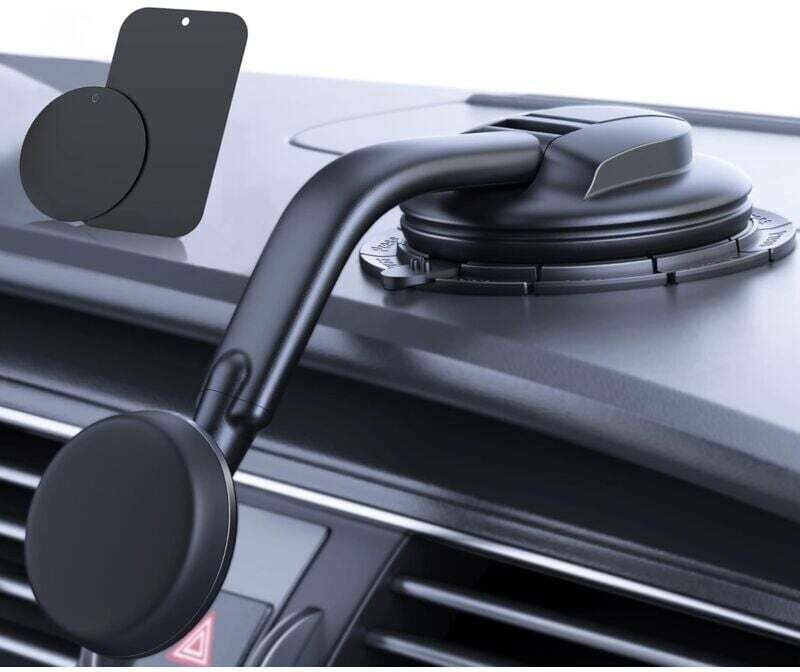 Support Téléphone Voiture Aimants Puissants pour Tableau de Bord Pare Brise Compatible iPhone Android