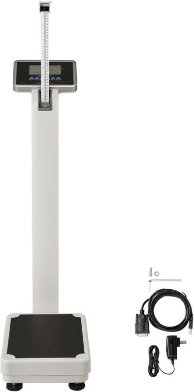 Mophorn - Balance médicale numérique, balance professionnelle pour médecin, mesure du poids et de la taille, toise intég...