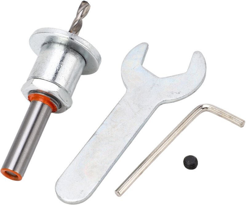 KIMISS Betrugsbekämpfungsbohrer, Bohrwerkzeug mit Anschlag, 4,0 x 8 mm verstellbarer Stahl