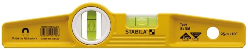 Stabila - Type 81 sm Torpedo 2510 Leichtmetall-Wasserwaage mit Magnet 25 cm