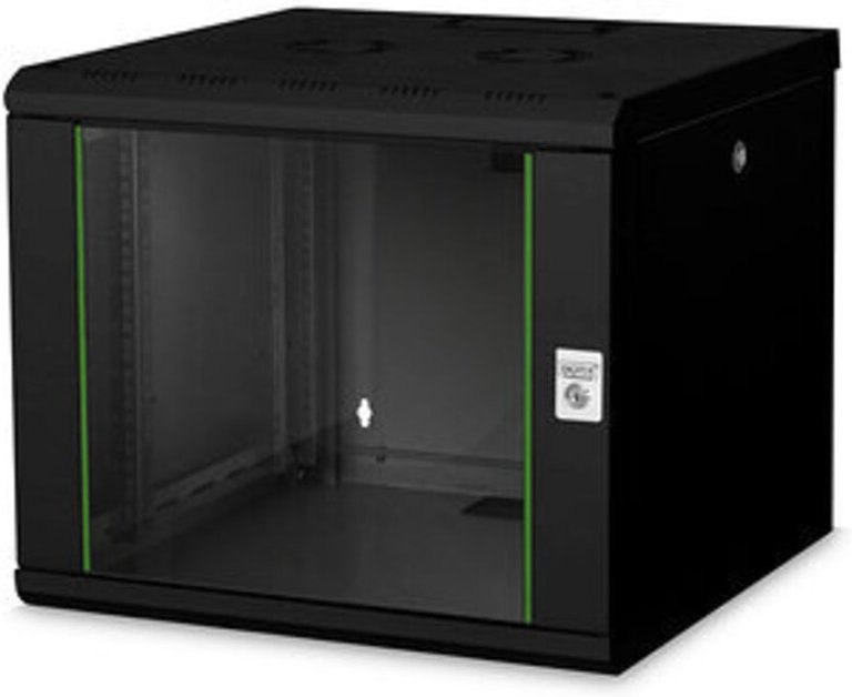 Thumbnail - Schrank de Netzwerk, Rack de 19 Zoll, 9U, Wandmontage, Tiefe 600 mm, Kapazität de Last 100 kg, Unique Serie, Schwarz - D...