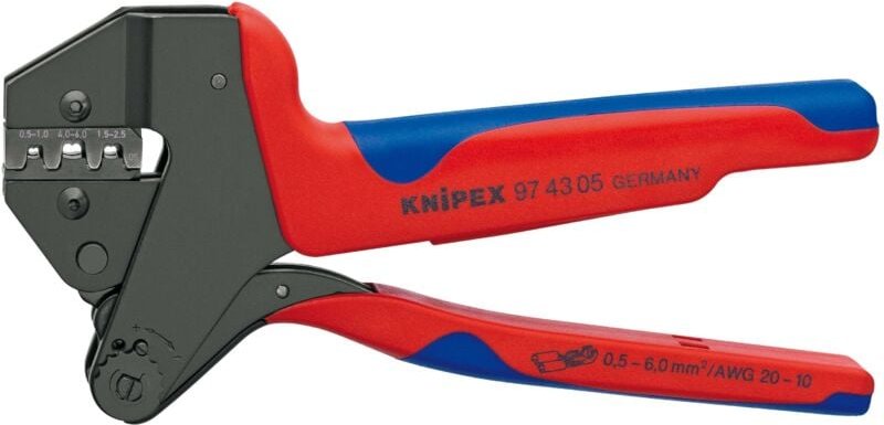 Knipex - 97 43 05 Crimpzange Unisolierte offene Steckverbinder 0.5 bis 6 mm²