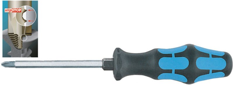 Schraubendreher für Phillips mit Kraftform-Heft, Kreuzschlitzgröße 0 - Wera