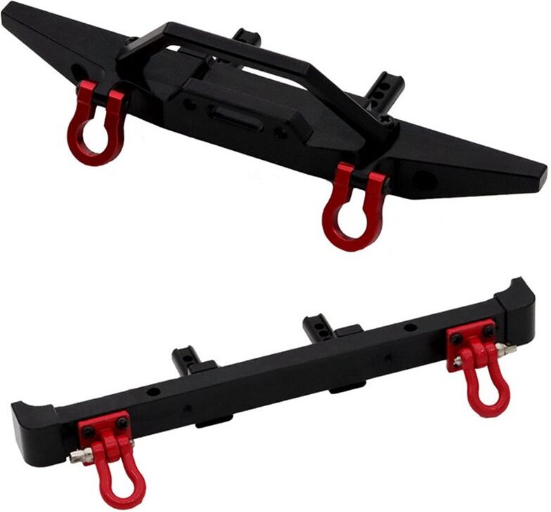 FüR 1/12 MN128 Shepherd Fernbedienung Fahrzeugteile ZubehöR Upgrade StoßStange Vorne Hinten StoßStangenschutz Schwarz