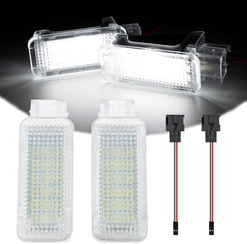 4 SMD LED Fußraum- und Innenraumleuchten für Audi A2 A3 A4 S4 A5 A6 A8 Q5 Q7, VW Einbau (Plug & Play).