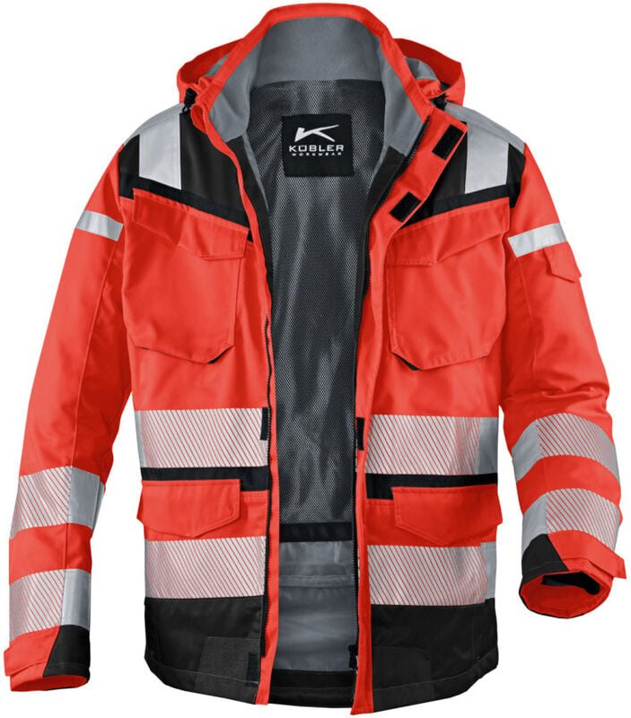 Kübler Workwear - Kübler Wetterjacke reflectiq sympatex psa 2 warnrot/schwarz Gr. 4XL