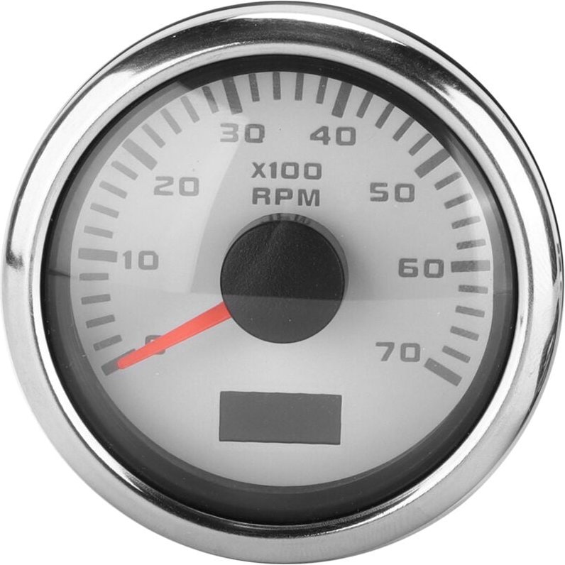 Zeiger-Drehzahlmesser, 52 mm 9-30 VDC Zeiger-Drehzahlmesser Geschwindigkeitsmesser IP67 wasserdicht Universal für Auto L...