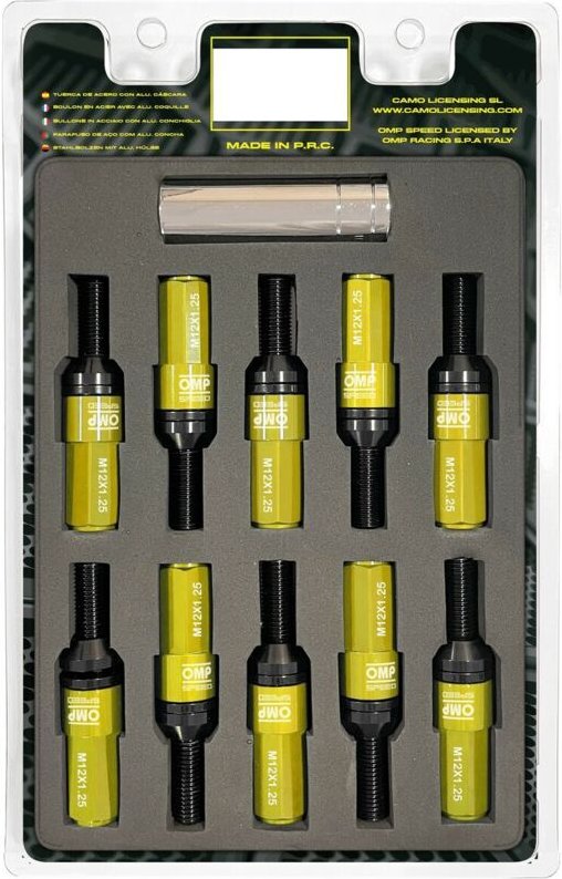 Schraubensatz OMP OMPS09971209 28 mm Gelb M12 x 1,25
