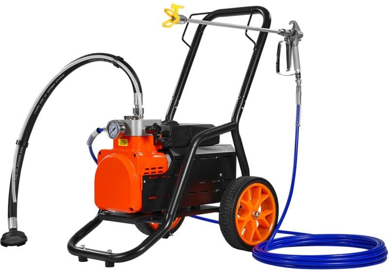 Airless-Farbspritzgerät mit Membran, 1700 w effizientes Airless-Farbspritzgerät mit Wagen, 3000 psi Airless-Farbspritzge...