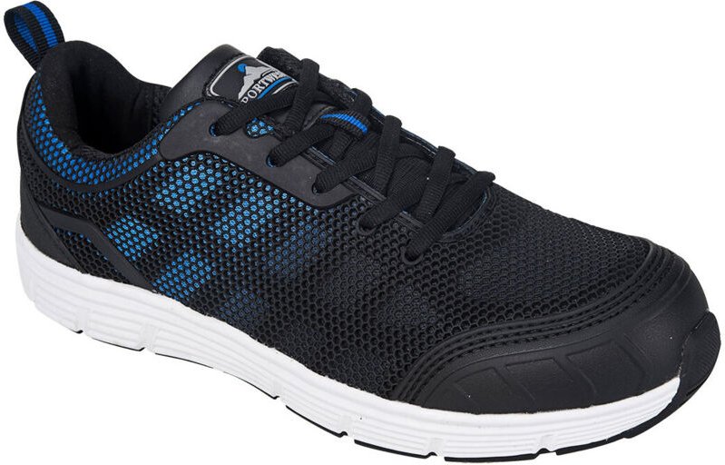 Tennis Tove Steelite S1p Farbe: Schwarz/Blau Größe 38 - Portwest