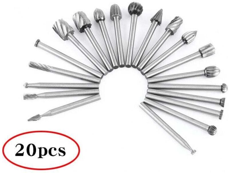 Rotationswerkzeug – 20 Stück Senkkopf-Holzfräser aus Schnellarbeitsstahl mit 2,35 mm Schaft / Rotationswerkzeug-Zubehör ...