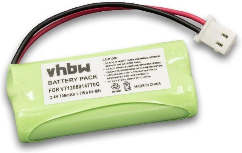 Vhbw - Akku Ersatz für Motorola VT1208014770G für Babyphone Babytalker (700 mAh, 2,4 v, NiMH)