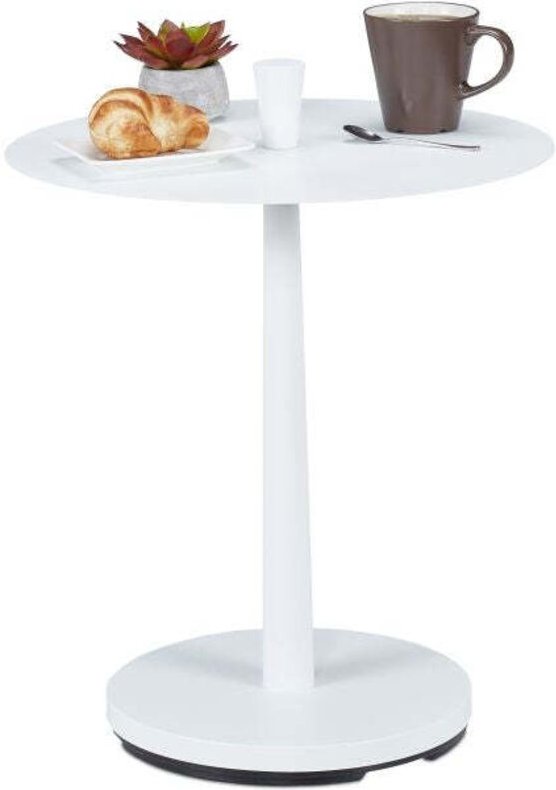 Round coffee table in white