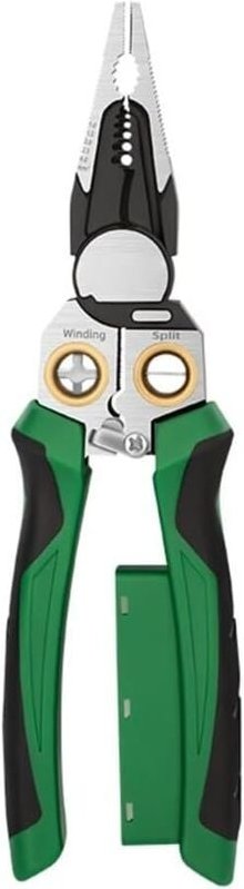 8-in-1 elektrischer Abisolierer mit Spannungsprüfer, Multifunktions-Spannungsprüfer, Kabelzange, Wickel- und Trennschere