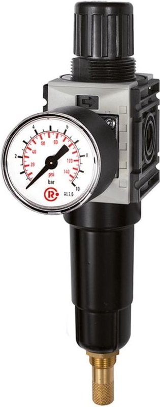 Filterregler »FUTURA-mini« Metallbeh., Std.mano, va, g 1/4, 0,1-4 - Riegler