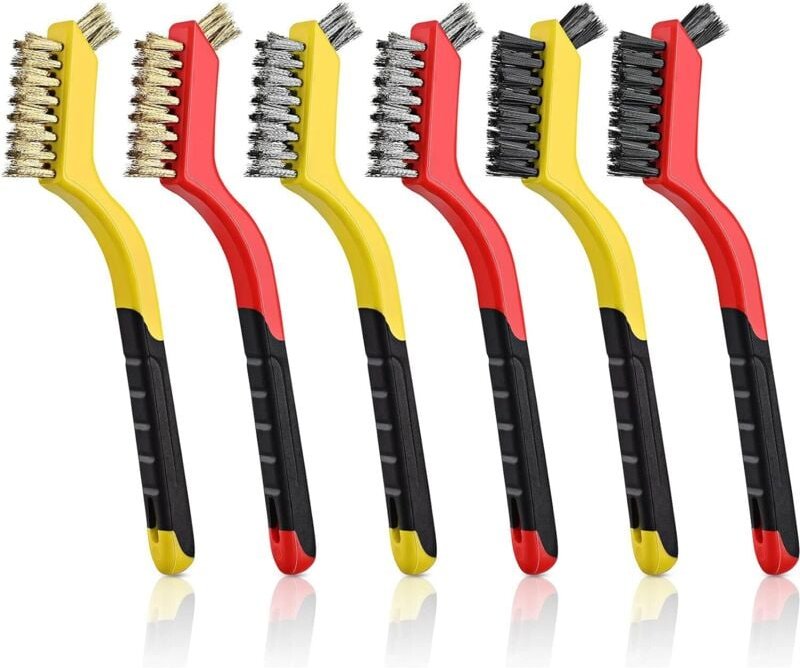 Stück Drahtbürsten mit gebogenem Griff Mauerbürste Mini-Borsten-Draht-Reinigungsbürste