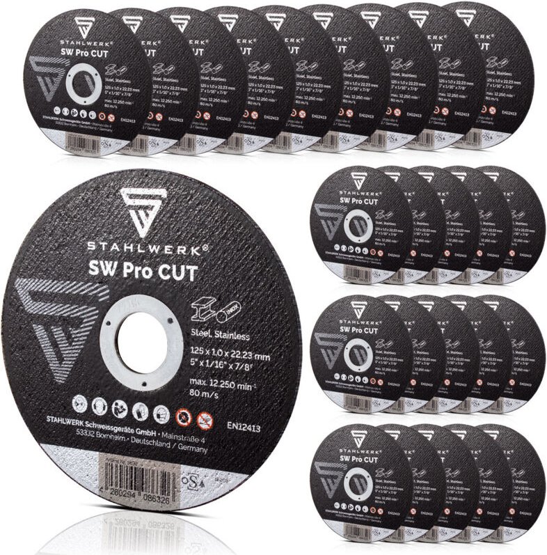 Stahlwerk - Trennscheibe sw Pro cut 25er Set 125 x 1,0 x 22,23 mm