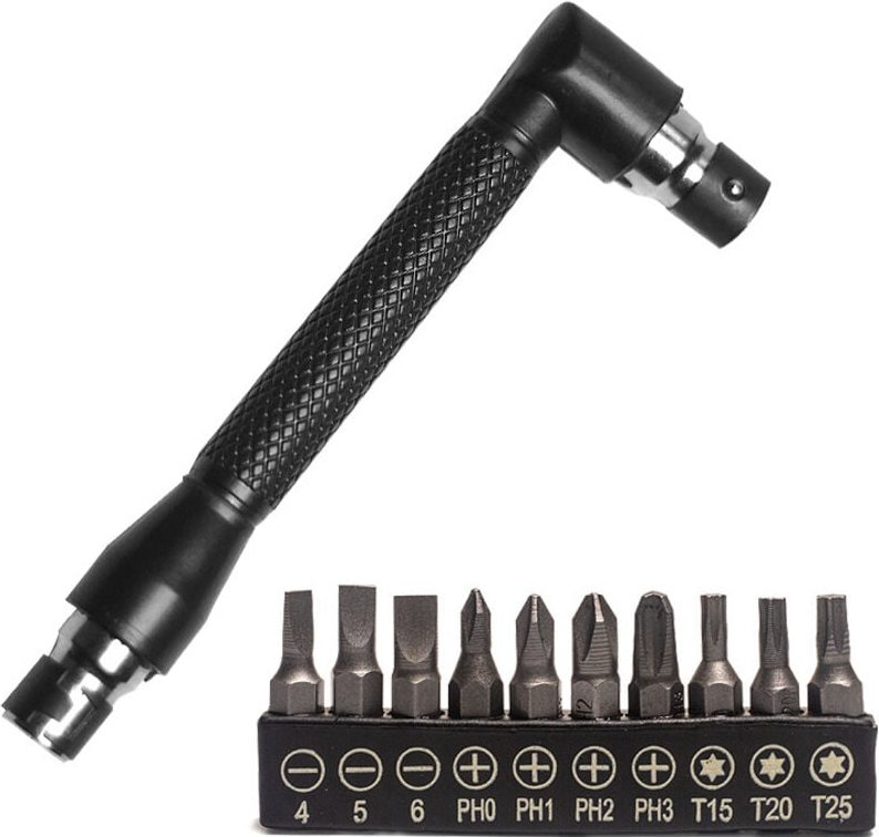 Ahlsen - 1/4-Zoll-Handwerkzeuge, L-förmiger Steckschlüssel, doppelseitiger Sechskant-Steckschlüssel, Schraubendreher-Bit...