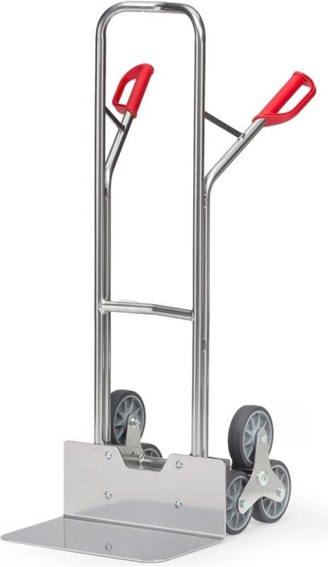Fetra - Alu-Treppenkarre, Schaufel 480 x 300 mm, 3-Rad-Stern, je 3 TPE-Räder 160 x 40 mm