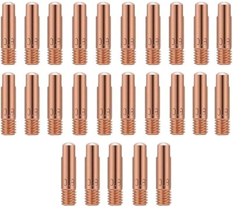 25 Stück Kontaktdüsen für Gas-/Gas-berührungslose MIG/MAG-Schweißbrenner-Verschleißteile, MIG-Kontaktdüsen, MIG-Schweißg...