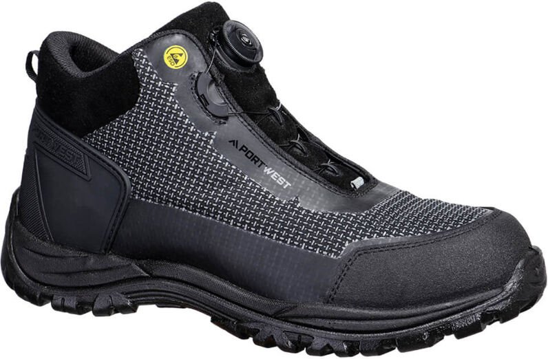 Girder Composite Mid Boot S3s ESD Sr Fo - Größe 46 - Schwarz/Grau - Portwest