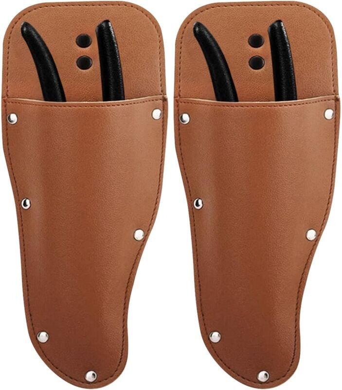 Schutzhülle für Gartenscheren, 2er-Pack, aus PU-Leder, multifunktionales Gürtelaccessoire