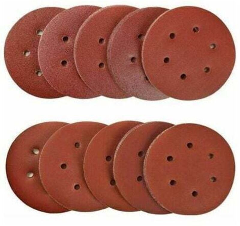 100 Stück 150-mm-Schleifscheiben, Körnungen 40/80/120/180/320/600/800/1000/1500/2000, ideal zum Schleifen, Polieren und ...