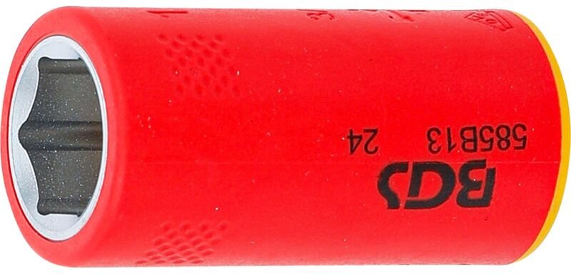 BGS 35873 VDE-Steckschlüssel-Einsatz Sechskant, An trieb Innenvierkant 10 mm (3/8"), SW 13 mm