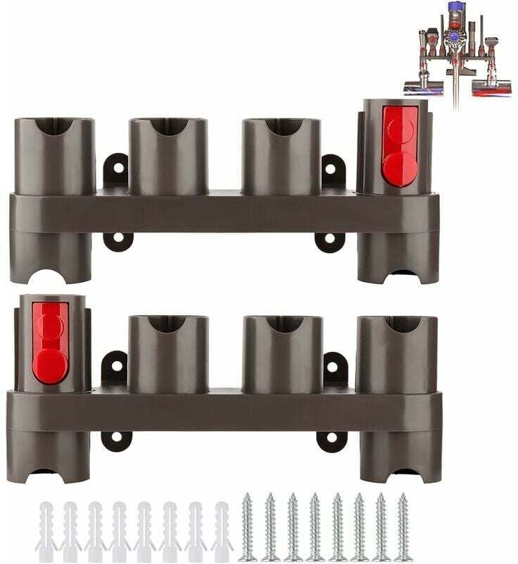 Zubehörhalter für Dyson V7 V8 V10 V11 SV10 SV11 Staubsaugerzubehör, Dyson Zubehörhalter (10 Aufbewahrungsfächer, 2er-Pac...