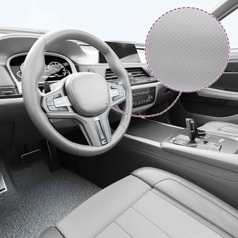 Autofolie 4D Silber 100x150 cm Vidaxl