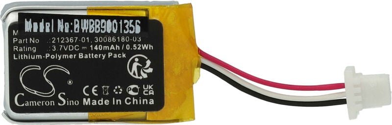 Vhbw - Akku kompatibel mit Plantronics C565 (ab 05.2021) Wireless Headset Kopfhörer (140 mAh, 3,7 v, Li-Polymer)