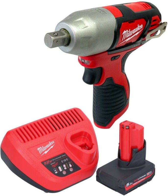 M12 BIW12-501 Akku Schlagschrauber 12 v 138 Nm 1/2' + 1x Akku 5,0 Ah + Ladegerät - Milwaukee