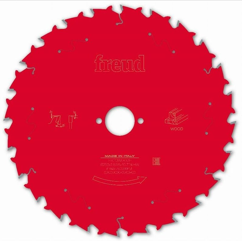Sägeblatt für Handkreissäge FREUD - Ø235 2,8/1,8 AL30 Z24 BA 15° - F03FS09733 -FR20W003H