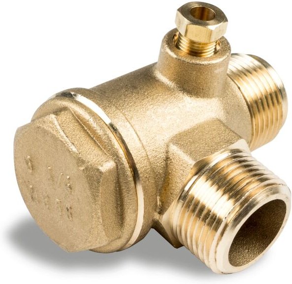 Aircraft Rückschlagventil mit Anschluss für 6 mm Entlastungsleitung ½" AG x ½" AG, 2507512