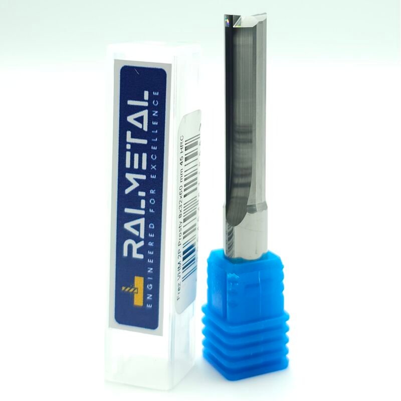 Gerader VHM-Fräser für Styrodurholz 8 x 32 x 60 mm