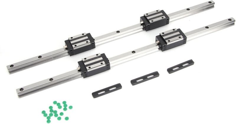 Linearführungsschiene, 2 Stück HG15-500mm Linearführungsschiene mit 4 Stück HGH15 Standard-Gleitblöcken (schwarz)