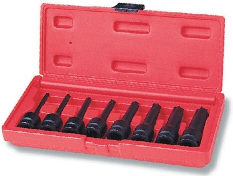 Jonnesway klucze trzpieniowe torx udarowe 8 elem. z nasadką 1/2" s06a408s