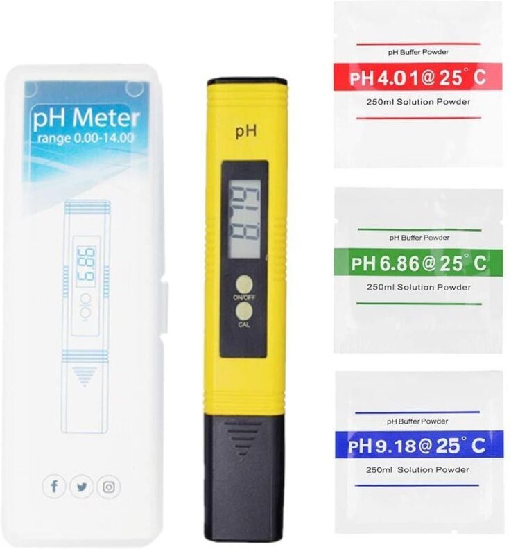 Digitales Stift-PH-Meter, PH-Wasserqualitätstester, digitales LCD, tragbares digitales PH-Meter, Messbereich für 0–14 PH...