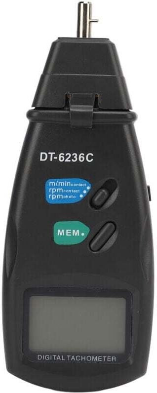 DT6236C fotoelektrischer/kontaktbasierter Drehzahlmesser, Multifunktions-Zwei-in-Eins-Kombination (ohne Batterie)