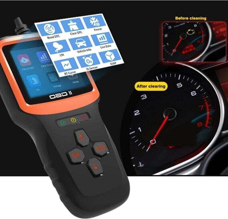 OBD2-Kfz-Diagnosegerät: Fahrzeugdiagnosegerät – Motorfehlercodeleser, vollständige OBDII-Funktionen – Diagnosegerät für ...