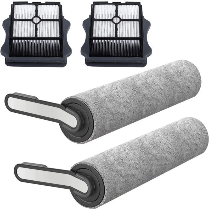 Ersatzbürstenrolle und HEPA-Set für Akku-Nass-/Trockensauger für Floor OneS 5 (2 x Bürstenrolle + 2 x HEPA-Filter)