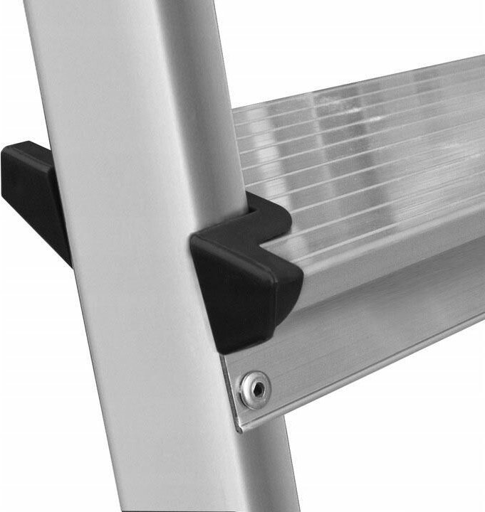 Awtools Aluminium-Leiter de, Modell 6st.125kg, ideal für häusliche und professionelle Arbeiten trägt bis zu 125 kg, star...