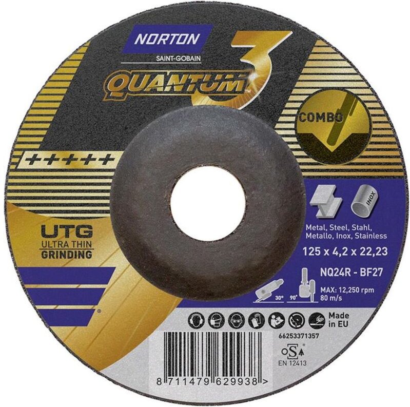 Norton Clipper Trenn/Schruppscheibe Combo gekröpft 125x4,2