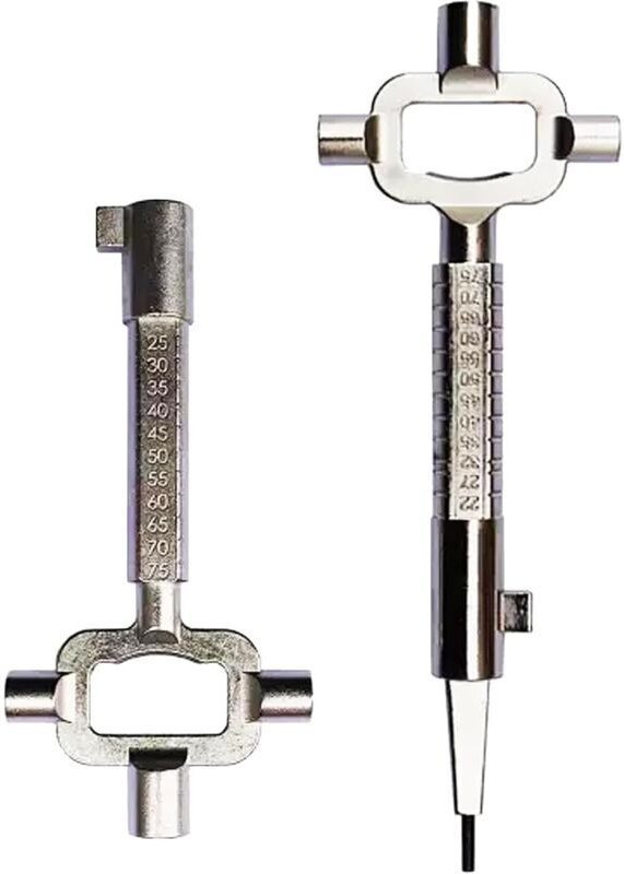 Set mit 2 Elektroschrankschlüsseln – Bauschlüssel – Architektenschlüssel – Türöffnungswerkzeug – Universal-Bauschlüssel ...